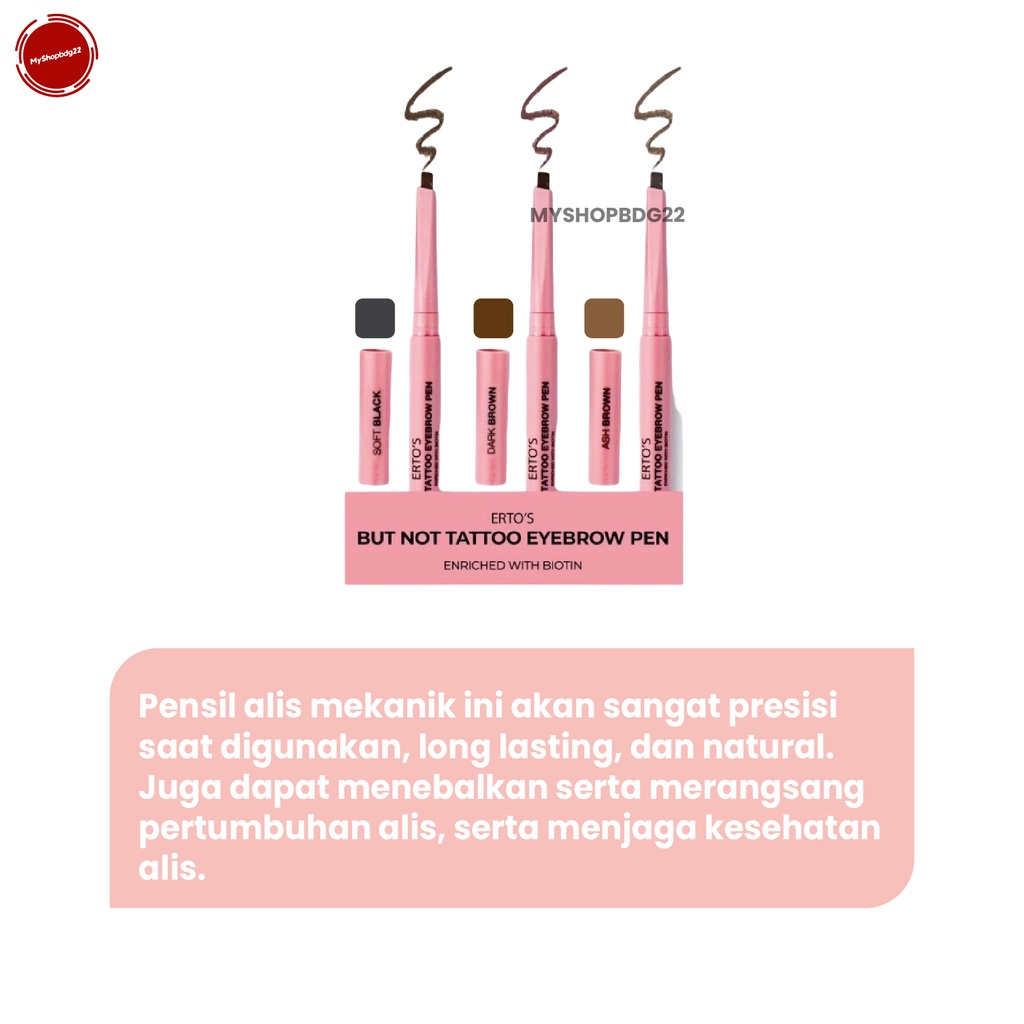 Ertos Eyebrows Pen Pensil Alis Perlengkapan Makeup Kecantikan Wajah Kosmetik Mata By Myshopbdg22