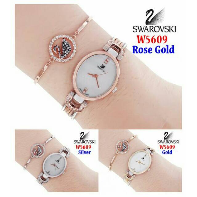 Jam Tangan SWAROVSKI W5609 FREE Gelang