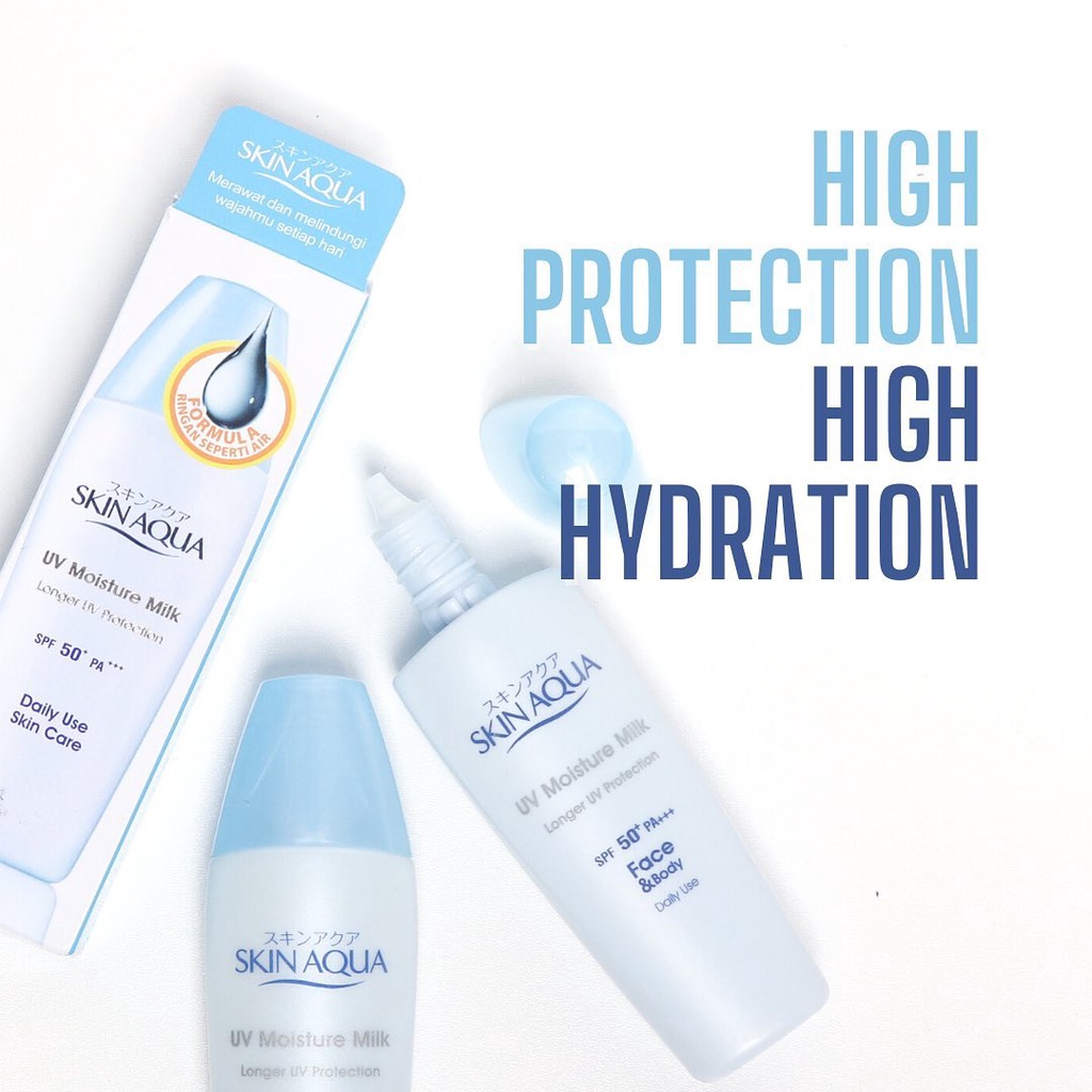 SUNSCREEN SKIN AQUA UV MOISTURE MILK GEL SPF 50/30 PA SUNSCREEN SKIN AQUA SUNSCREEN ORI RINGAN SUNBLOCK MURAH AMAN UV PROTECTOR MOISTURIZER SPF PERAWATAN WAJAH SUNSCREEN GEL