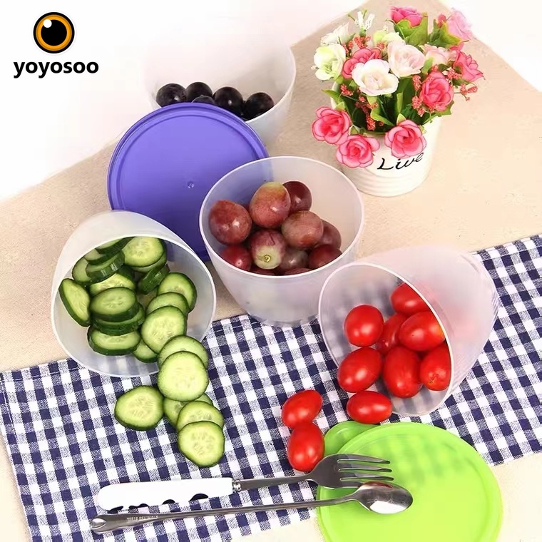 TOPLES PLASTIK - TOPLES SET 3 in 1 / FOOD CONTAINER TEMPAT PENYIMPANAN MAKANAN - YOYOSOO