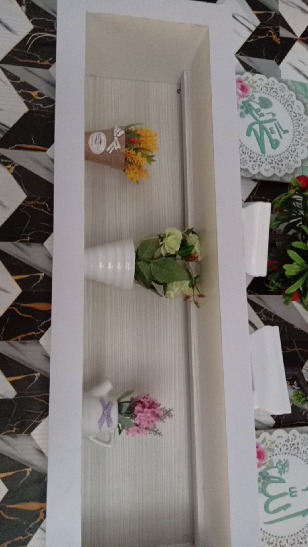 Rangkaian Bunga Plastik Lavender Artificial Bunga Tiruan Mini - Pajangan Vas Teko Keramik Vbr05