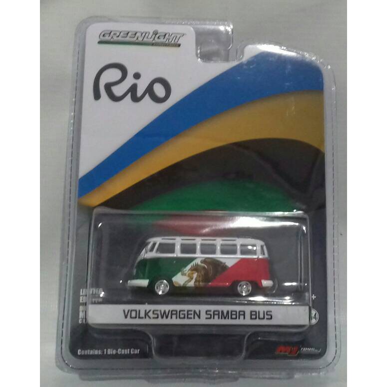 Diecast Bus Greenlight 1/64 Rio 2016 - Mexico - Volkswagen  Samba Bus