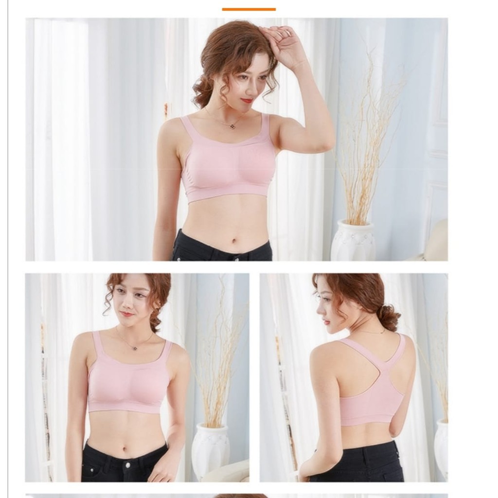 ♥TMALL88♥Bra Wanita Model Tanpa Kawat Dengan Bahan Halus