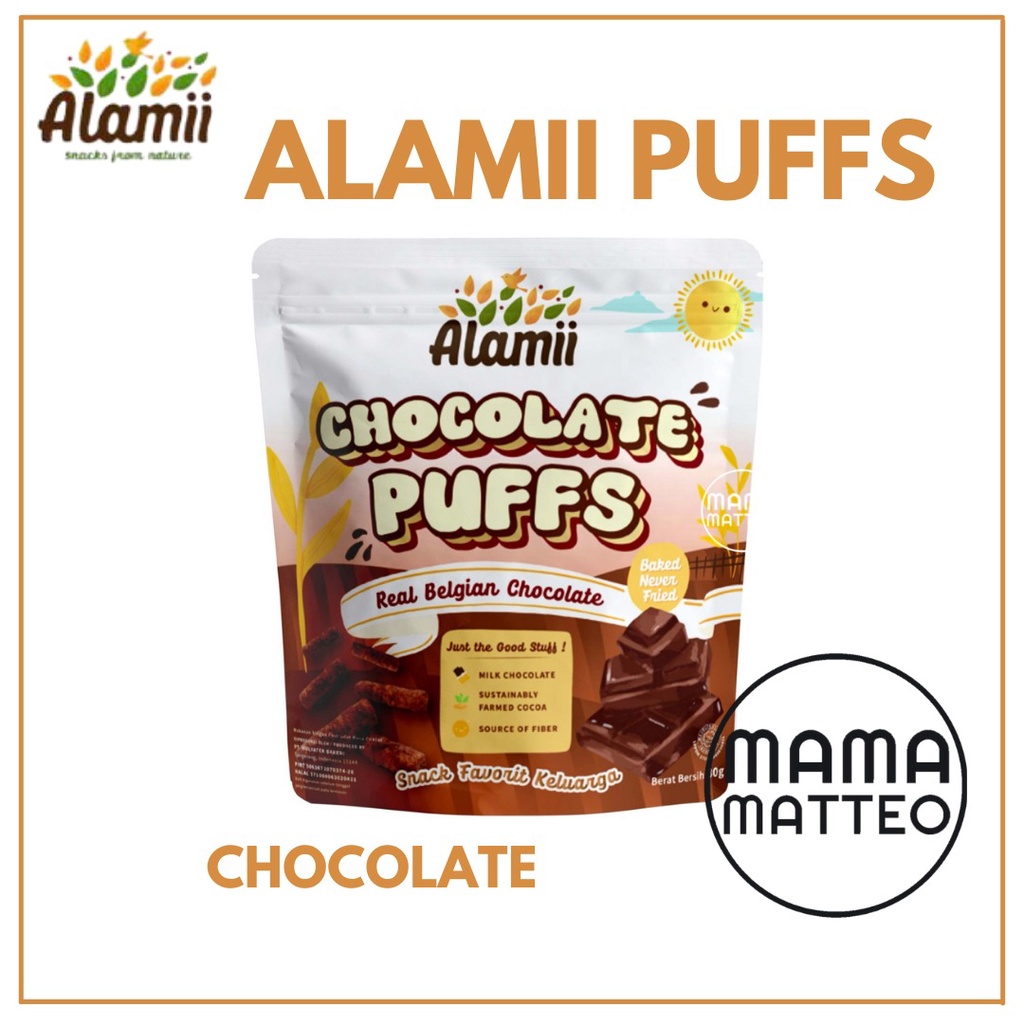 ALAMII PUFFS Snack Bayi Anak / Baby Food Snack Kids / Cheese Golden Veggie Peanut Butter Strawberry Yoghurt Chocolate Cheesy Tomato Chicken Mushroom Keju / ALAMI BANDUNG