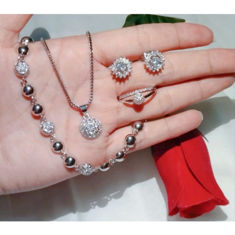 1 set perhiasan xuping silver mutiara