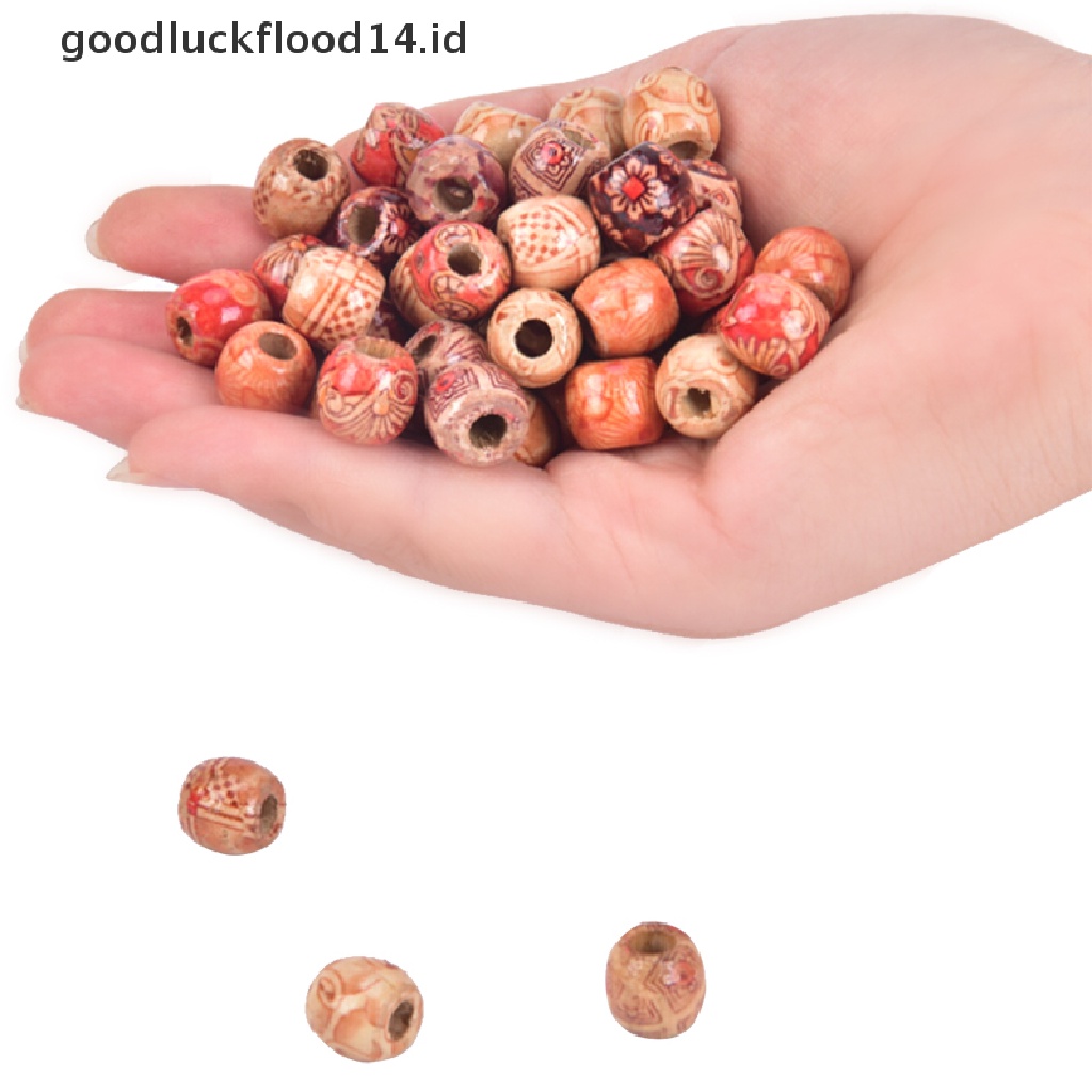 [OOID] 50pcs Dreadlock Beads Wooden Hair Braiding Tube Rings Extension Accessories ID