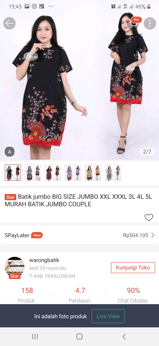 Batik Jumbo Big Size Jumbo Xxl Xxxl 3l 4l 5l Murah Batik Jumbo Couple