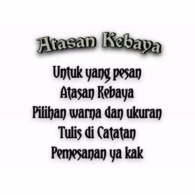 SETELAN KEBAYA /KEBAYA BROKAT /SETELAN BROKAT / KEBAYA MODERN / KEBAYA WISUDA /KEBAYA PINGUIN /-ATASAN SAJA