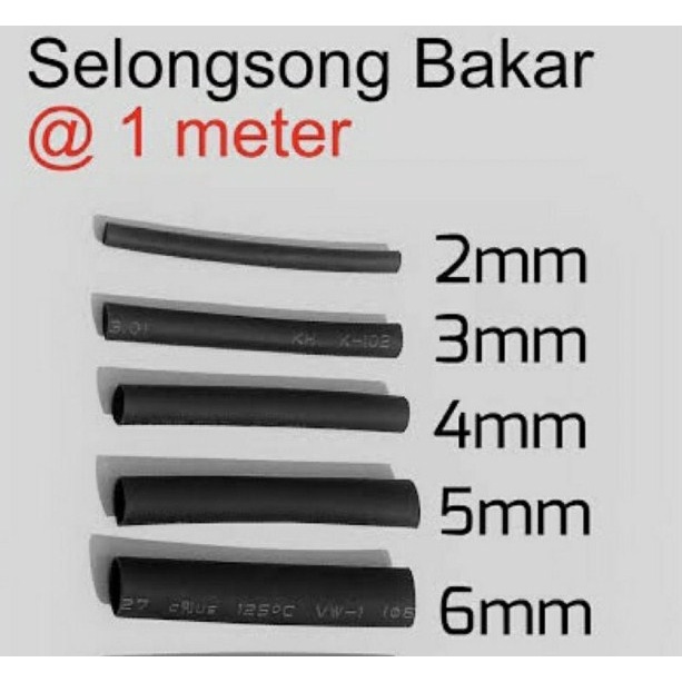 Selongsong Kabel Bakar / Heatshrink Pelindung Kabel Bakar