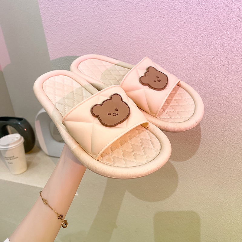 【New Arrival】FRSHome sepatu wanita sandal kondangan musim panas sandal beruang lucu sandal murah