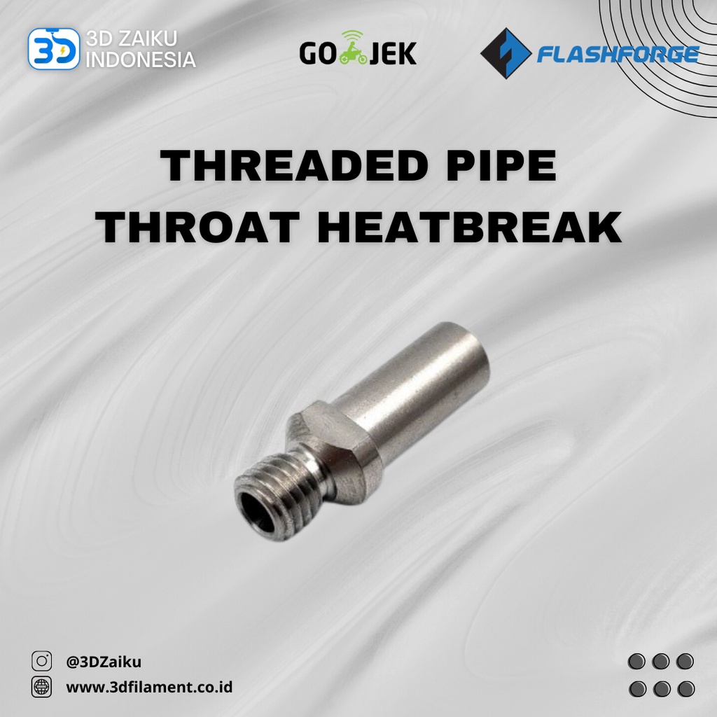 Original Flashforge Creator Pro 2.0 Threaded Pipe Throat Heatbreak