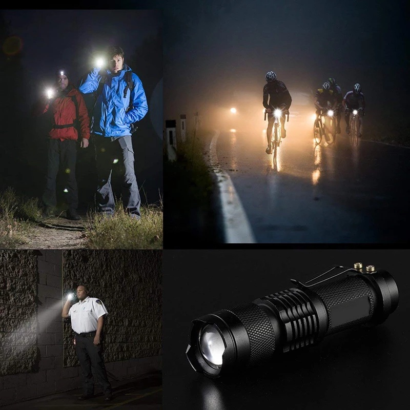 YGRETTE - POCKETMAN P1 FLASHLIGHT Q5 BICYCLE LIGHT TAILIGHT WITH BRACKET PAKET LAMPU DEPAN BELAKANG SEPEDA 2000 LUMEN COB