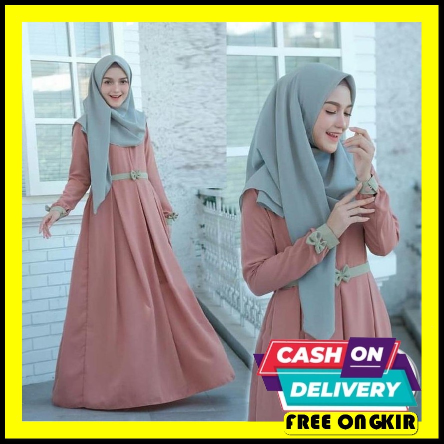 Terbaru 2021 Gamis Pesta Elegan Mewah Simpel Real Kekinian Terlaris Al Baju Gamis Talia Maxi Dress