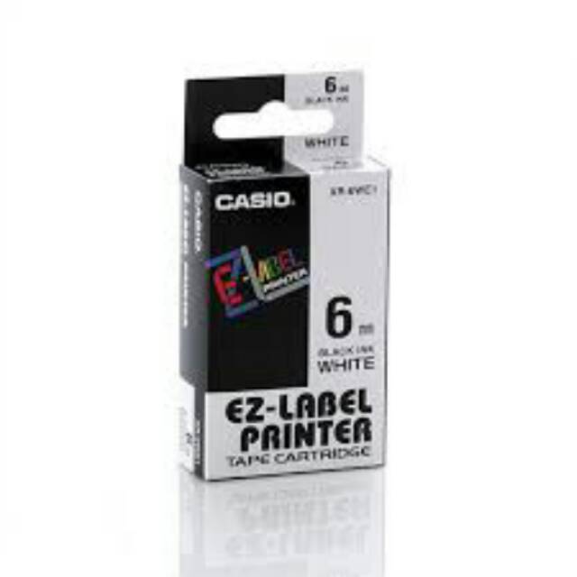 Pita / Label Printer Casio 6mm Putih # EZ Label Tape