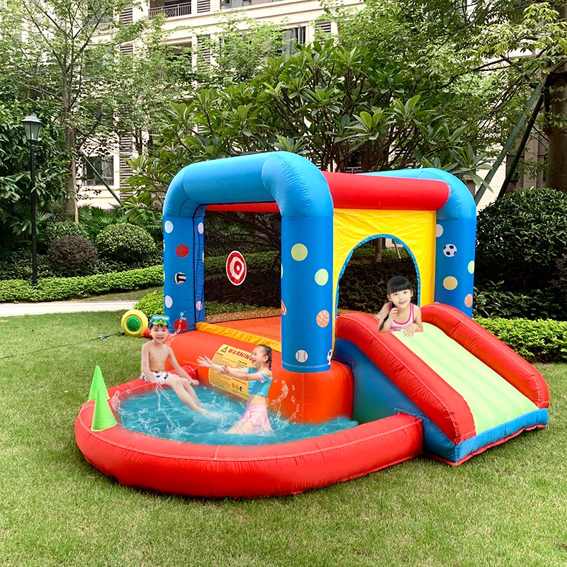 Inflatable bouncy castle balloon bouncer / mainan rumah istana balon anak / mainan lompat lompatan  / kolam renang mandi bola - football