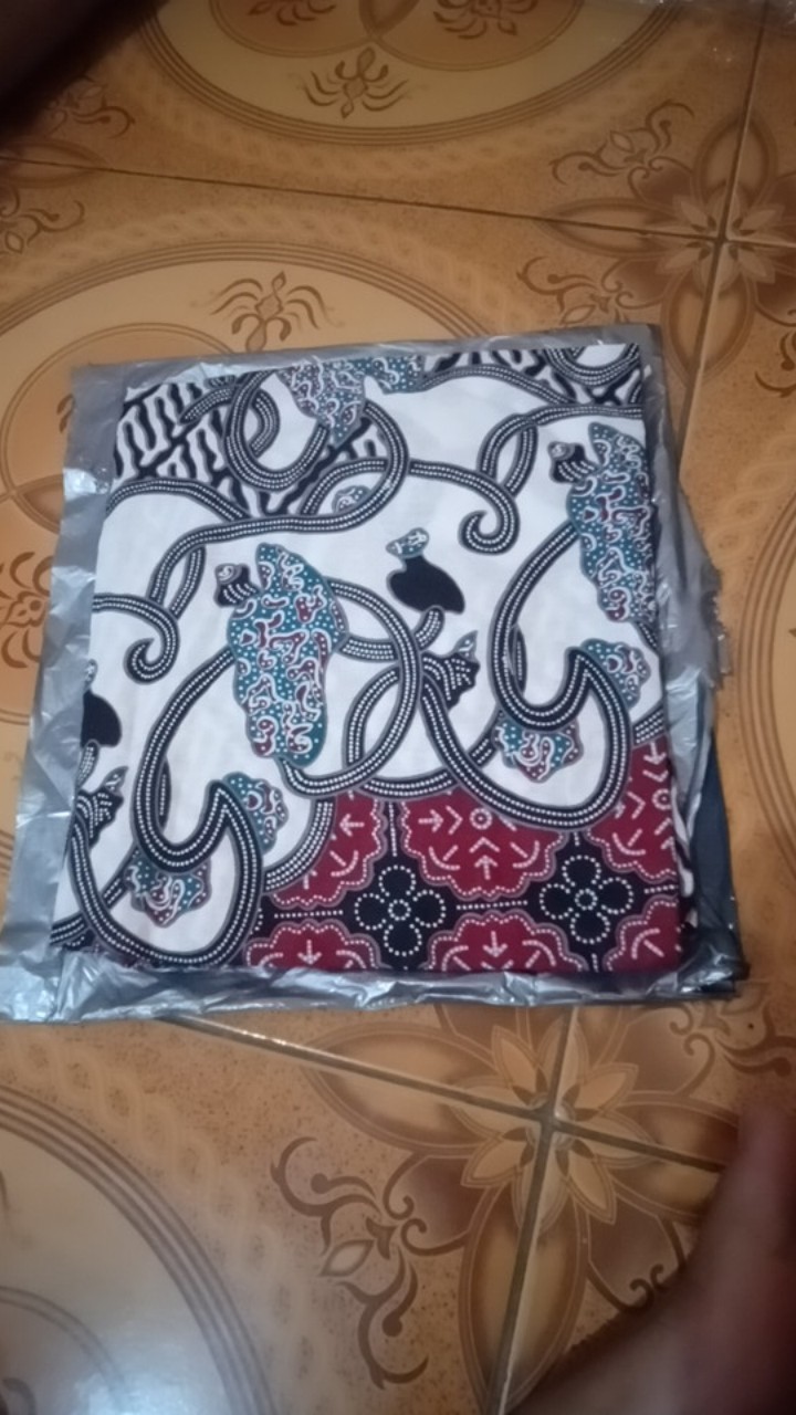 Tey-17 Batik Wanita Asj Sa Hrb026 Kenongo Kemeja Tosca Pendek Modern