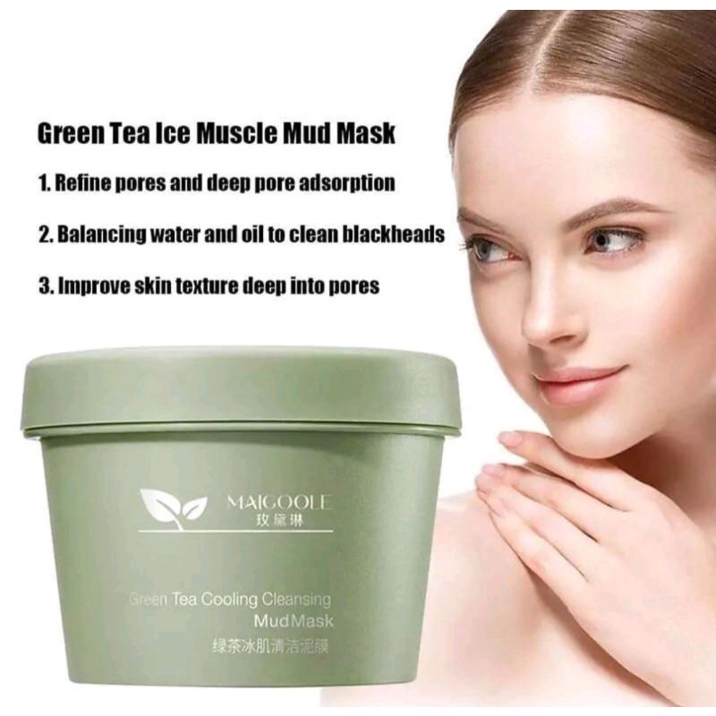 Masker Gajah Green tea Clay Mask( MAIGOOLE)