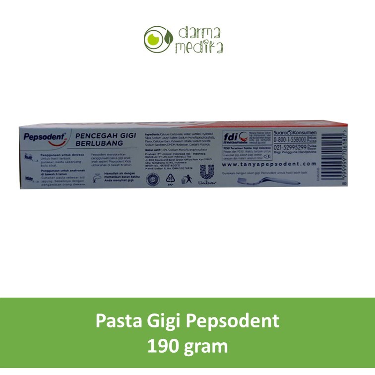 Pepsodent Pasta Gigi Jumbo Netto 190gr 190 gram