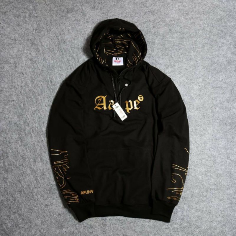 Aape Hoodie 0041 Black&gold