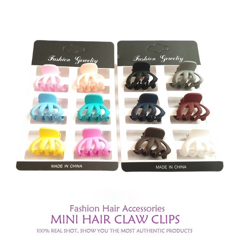 Jedai Doff Mini Set 3cm isi 6pcs Jepit Rambut Poni Jepitan Cepitan Jeday Rambut Anak Perempuan Maupun Dewasa Baby Mini Korea Lucu Hair Claw Clips