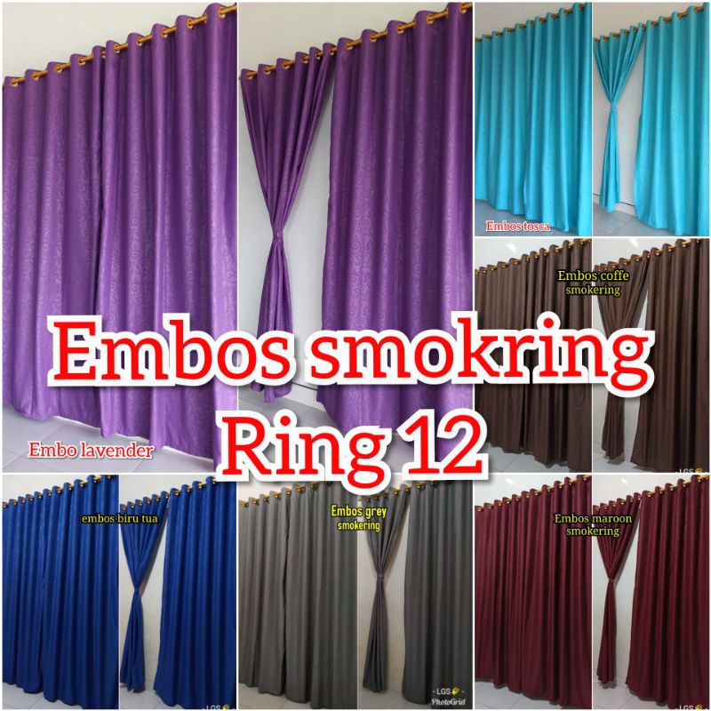 Gorden 12 SMOKERING Gorden Minimalis Gorden Jendela Gorden Pintu gorden Embos polos gorden tirai gorden smokring Gorden polos gorden embos