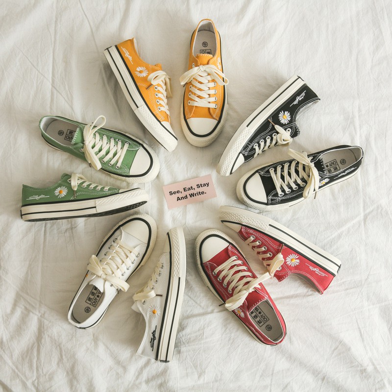 SW28 Sepatu Sneakers Kanvas Tali Wanita Import Korea