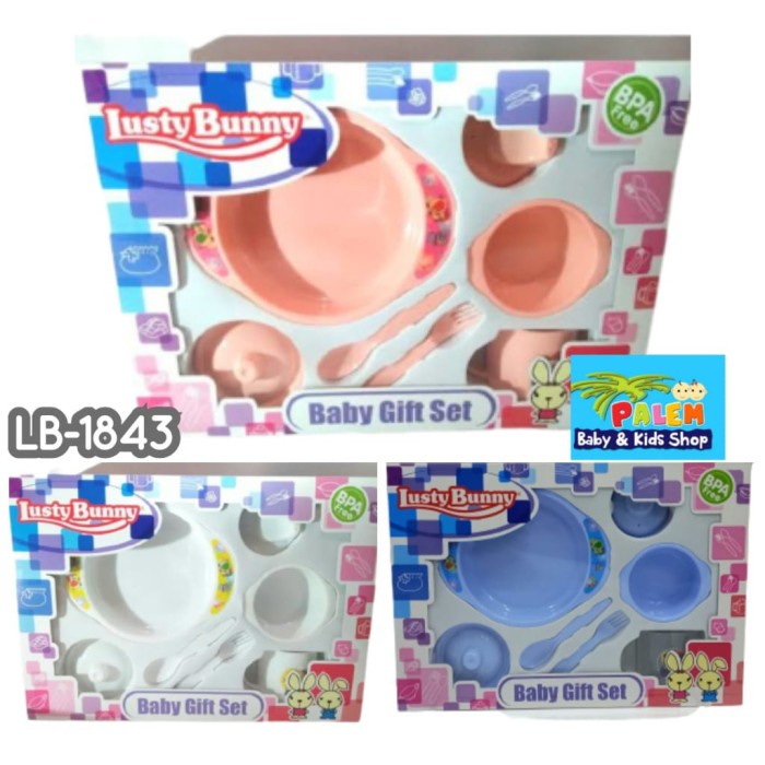 FEEDING SET TEMPAT MAKAN BAYI LUSTY BUNNY LB-1843