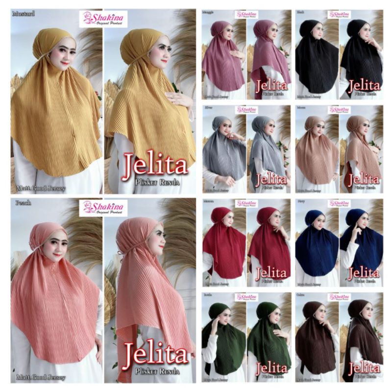 Jilbab Syria Jelita Plisket Renda Ori Shakina Hijab