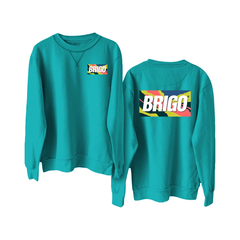 Sweater Crewneck BRIGO bstrak Sablon DTF Fleece Cotton II BRIGO Basic Sweatshirt  Abstrak II M-XXL (Pria &amp; Wanita) Free stiker&amp;Gantungan Kunci