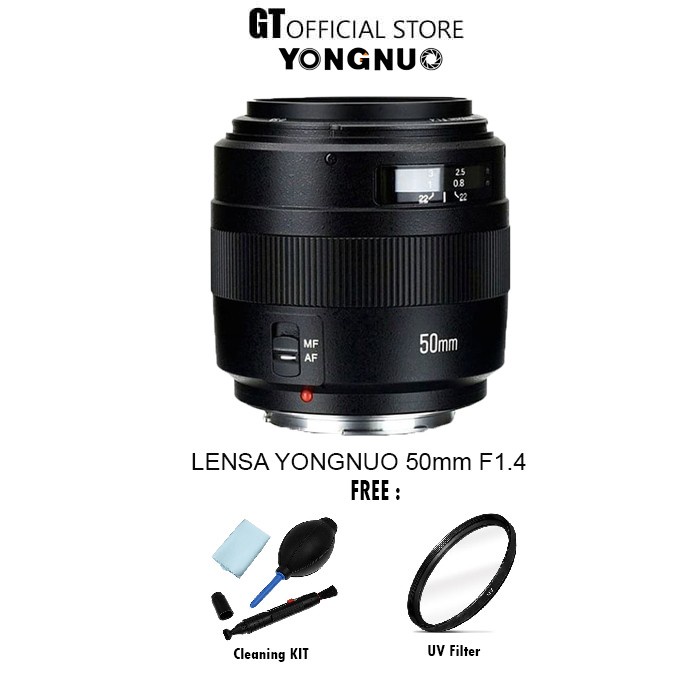 LENSA YONGNUO 50mm F1.4 / YN 50mm F1.4 FOR CANON / NIKON