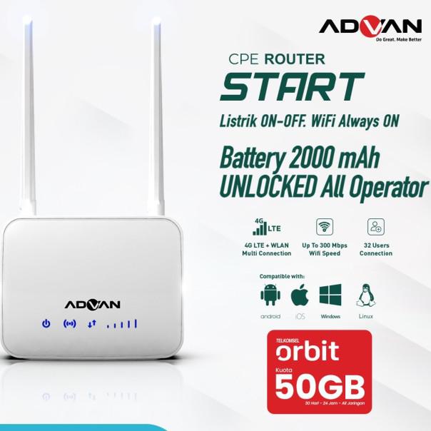 Advan CPE Router Start Garansi Resmi - TELKOMSEL
