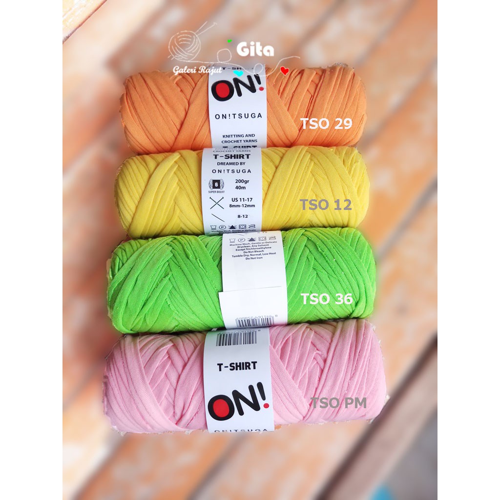 Benang Kaos Onitsuga/T-Shirt Yarn/Benang Rajut Kaos