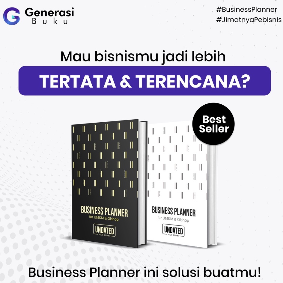 

BUSINESS PLANNER for UMKM dan Olshop by K-Planner (HARD COVER) || Daily Planner || Monthly Planner || Buku Penunjang Bisnis UMKM || Planner untuk Pebisnis Olshop || Planner Book