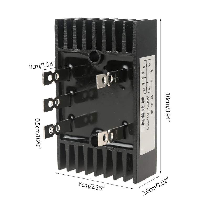 Btsg 3-phase Diode Bridge Rectifier 150A Modul Penyearah Jembatan Daya Tinggi 1600V