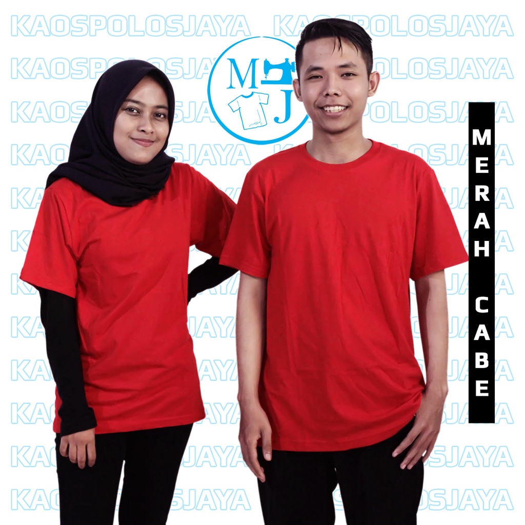 Jual Kaos Polos Merah Cabe Kaos Polos 100 Cotton Combed 30s Kaos