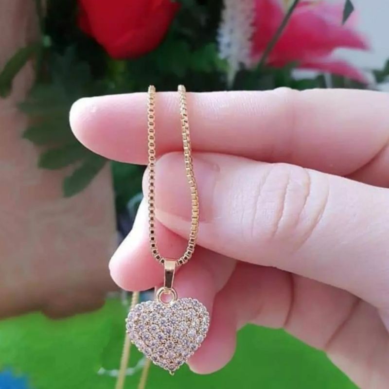 COD Kalung Itali Free Liontin Love Xuping