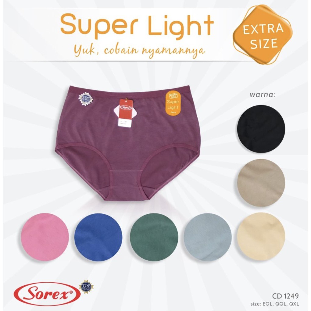 CD Wanita JUMBO SOREX 1249 Celana Dalam Big Size Panty Extra Size EQL QQL QXL celana dalam panties celdam wanita gemuk