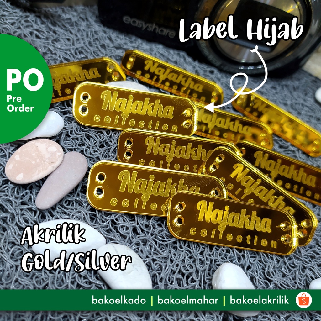 

Label Hijab label kerudung gold silver