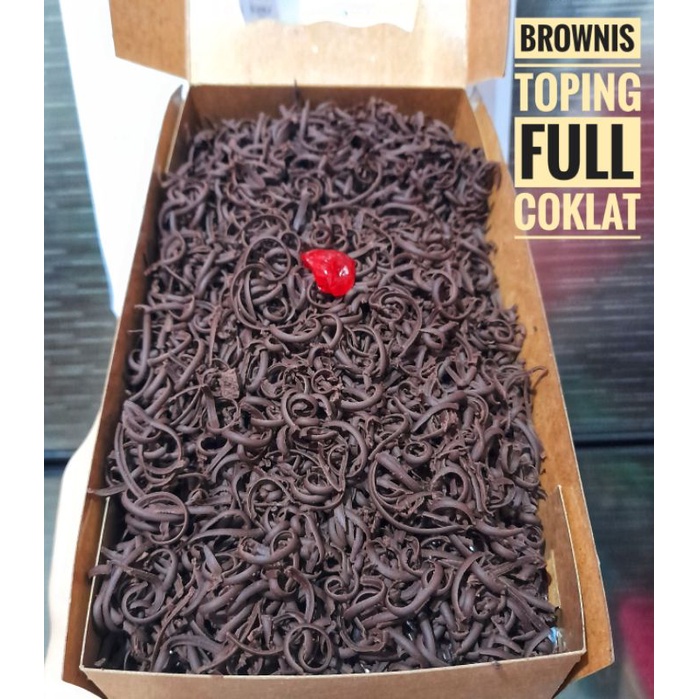 

Brownies Kukus toping coklat