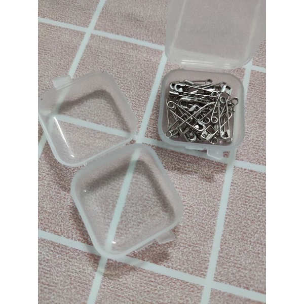 Peniti Premium Newey size Kecil 2 cm Kemas Box Kotak Mini isi 25 Safety Pins Bagus Tebal Tajam