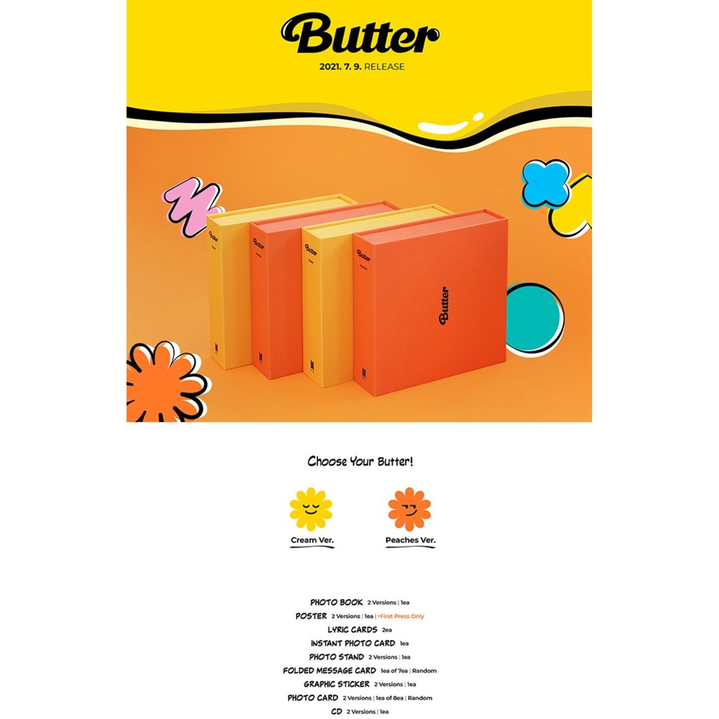 PELUNASAN BATCH 2 LUCKY DRAW BTS ALBUM BUTTER CREAM / PEACHES SEALED M2U / SOUNDWAVE / POWER STATION