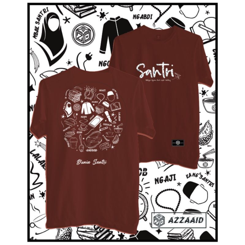 KAOS SANTRI_DUNIA SANTRI /KAOS DAKWAH/BUSANA KAOS MUSLIM/KAOS DISTRO SANTRI/KAOS SANTRI KEKINIAN/KAO