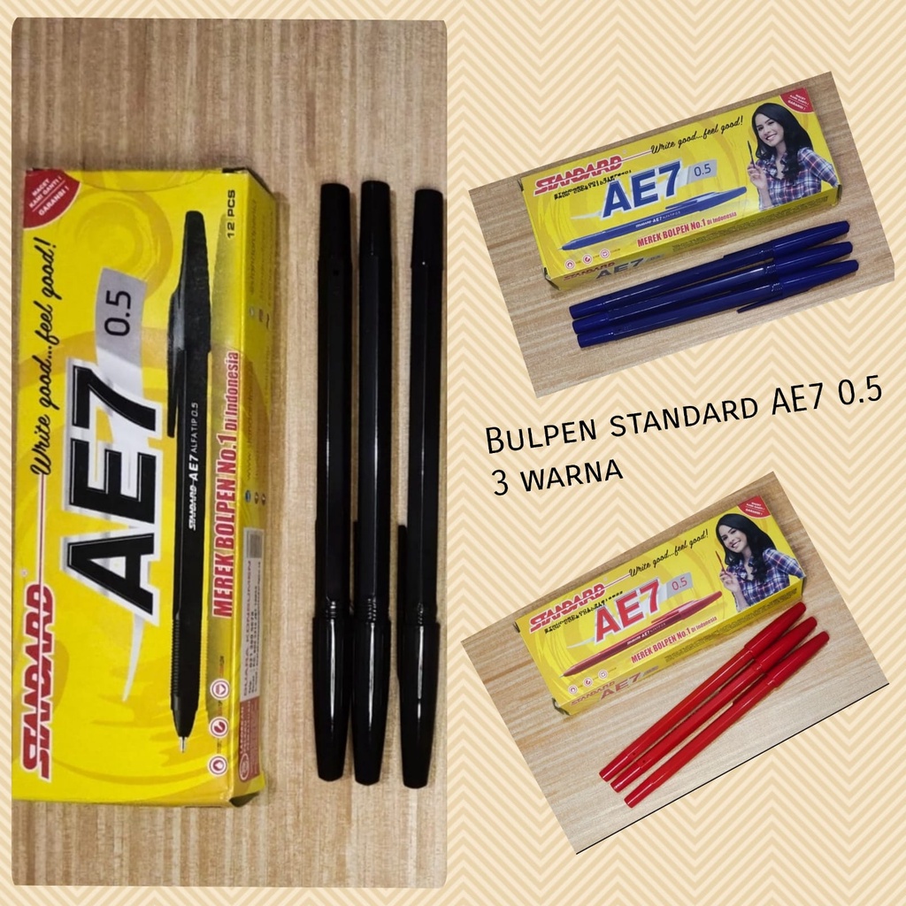 

Pulpen Standar AE7 isi 12pcs
