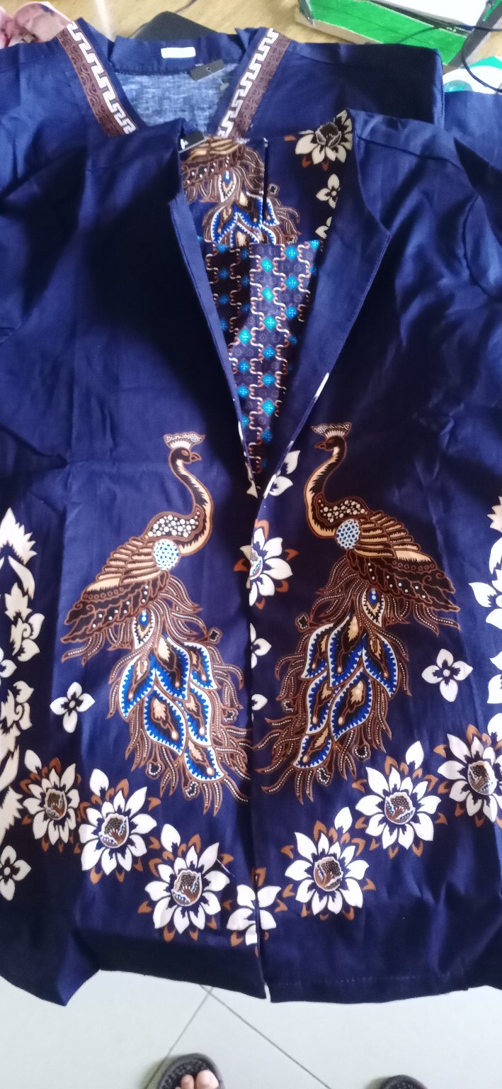 Atasan Blouse Batik Wanita Lengan Panjang Model Kimono Bahan Katun Stretch, 262 Ara#