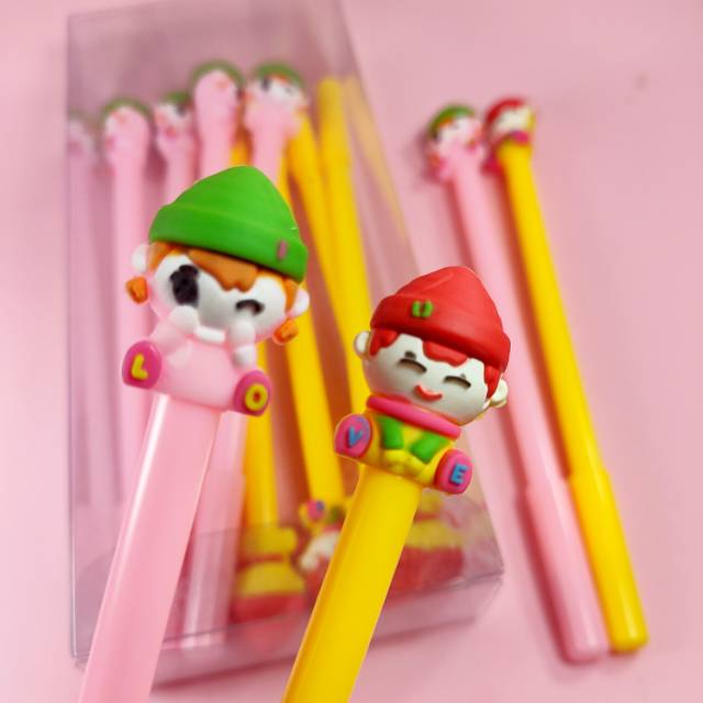 Pulpen fancy unik lucu Love karakter murah atk grosir indo