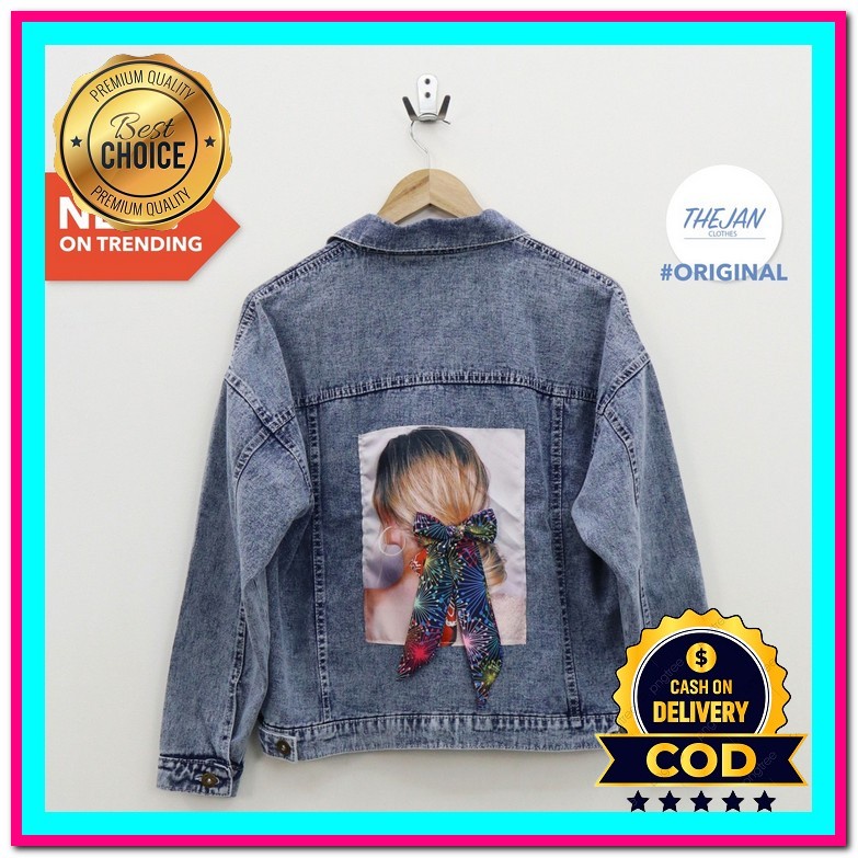 Jaket Denim Melar Stretch Big Cewek Wanita Levis Jacket Cewek Lepis Wanita Import Jeans Levis Wanita