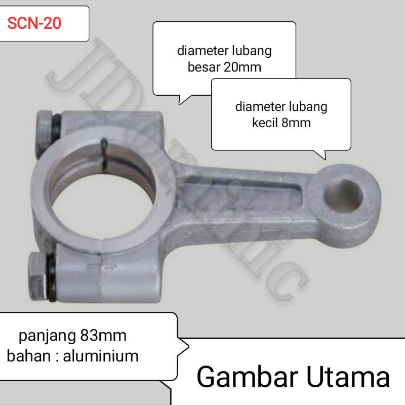 stang seher sanchin SCN20 connecting rod setang seker conrod konrod konrud power sprayer sancin sc m