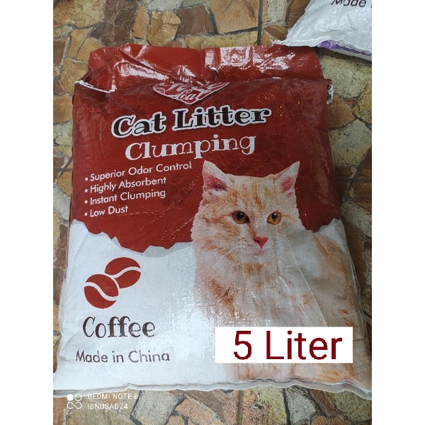 Love Cat Pasir Gumpal Wangi - 5Ltr - Litter Box Kucing - Bentonite