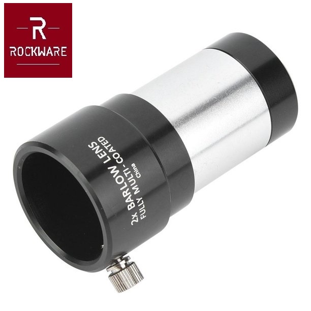ROCKWARE 2x Barlow Lens 1.25-inch Fully Multi-Coated - Untuk Teleskop