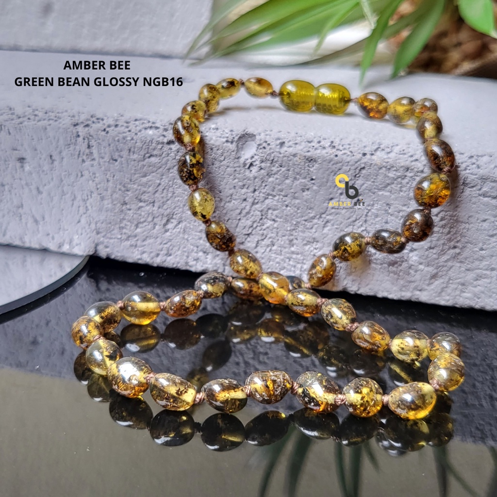 [TERMURAH] AMBER BEE Kalung Amber Bayi &amp; Anak Tumbuh Gigi Premium Multicolor Beans NGMB75